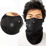 Neoprene face protection mask, black color